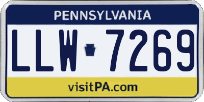 PA license plate LLW7269