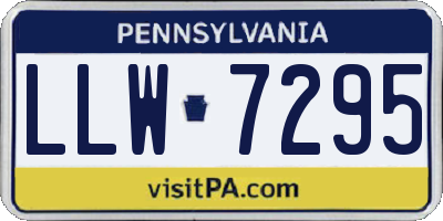 PA license plate LLW7295