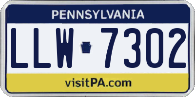 PA license plate LLW7302