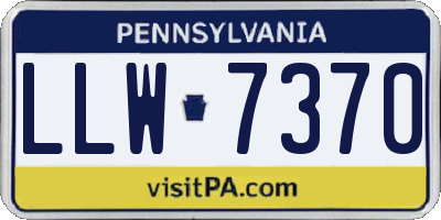 PA license plate LLW7370