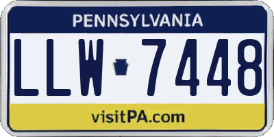 PA license plate LLW7448