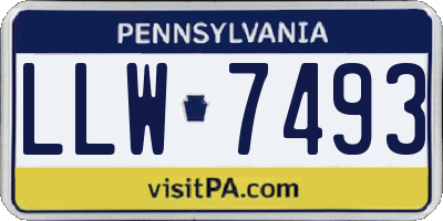 PA license plate LLW7493