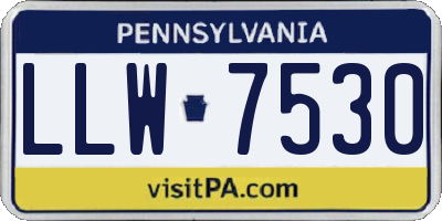 PA license plate LLW7530