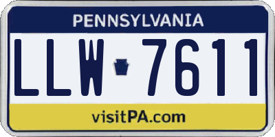 PA license plate LLW7611