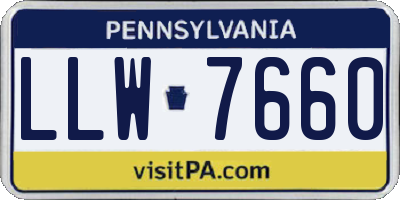 PA license plate LLW7660