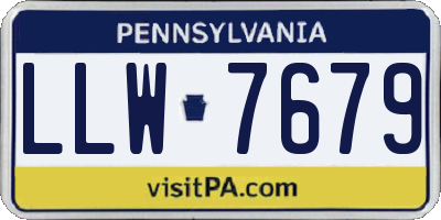 PA license plate LLW7679