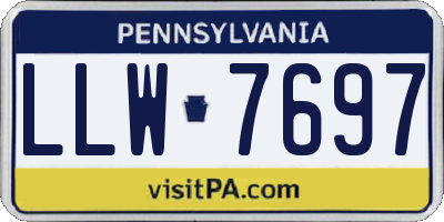 PA license plate LLW7697