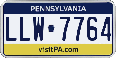 PA license plate LLW7764