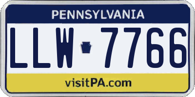 PA license plate LLW7766