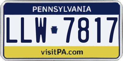 PA license plate LLW7817