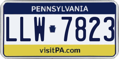 PA license plate LLW7823