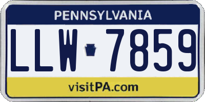 PA license plate LLW7859