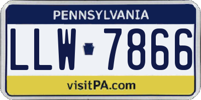 PA license plate LLW7866