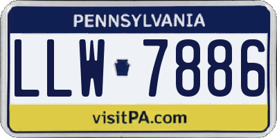 PA license plate LLW7886