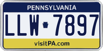 PA license plate LLW7897