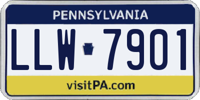 PA license plate LLW7901