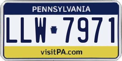 PA license plate LLW7971