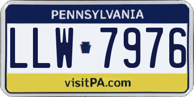 PA license plate LLW7976