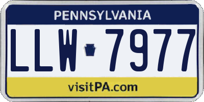 PA license plate LLW7977