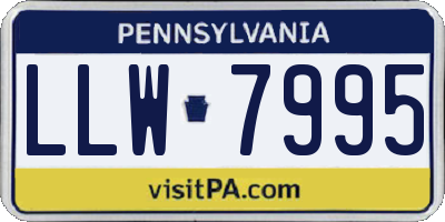 PA license plate LLW7995