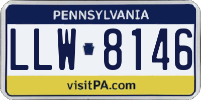 PA license plate LLW8146