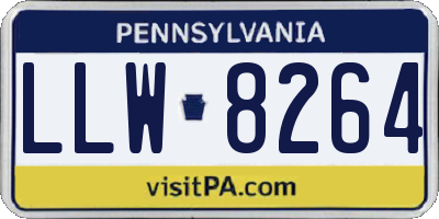 PA license plate LLW8264