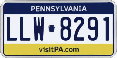 PA license plate LLW8291