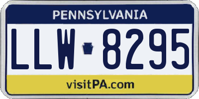 PA license plate LLW8295
