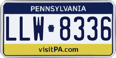 PA license plate LLW8336