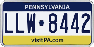 PA license plate LLW8442