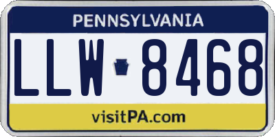 PA license plate LLW8468