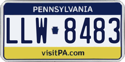 PA license plate LLW8483