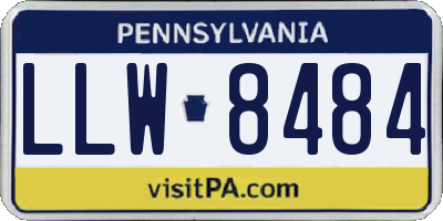 PA license plate LLW8484