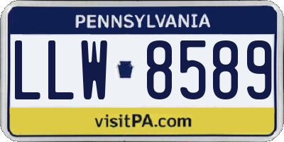 PA license plate LLW8589