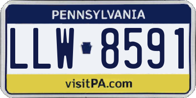 PA license plate LLW8591