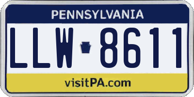 PA license plate LLW8611