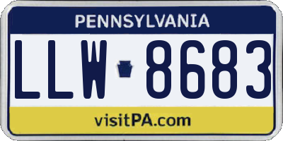 PA license plate LLW8683