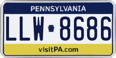 PA license plate LLW8686