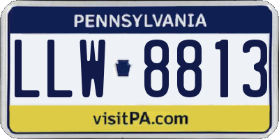 PA license plate LLW8813