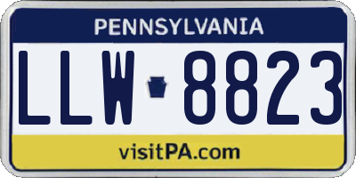 PA license plate LLW8823