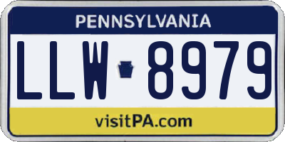PA license plate LLW8979