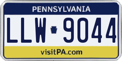 PA license plate LLW9044