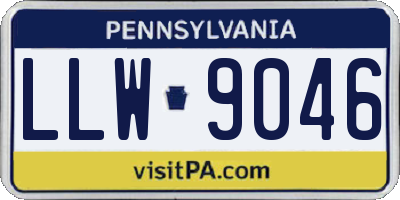PA license plate LLW9046