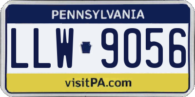 PA license plate LLW9056