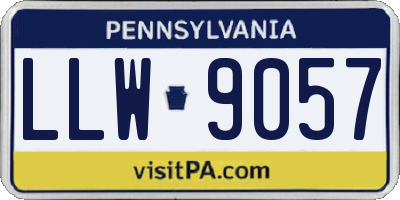 PA license plate LLW9057
