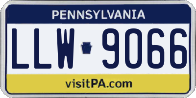 PA license plate LLW9066