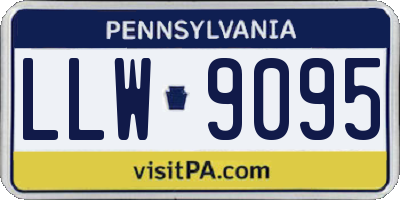 PA license plate LLW9095