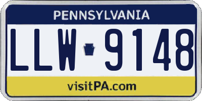 PA license plate LLW9148