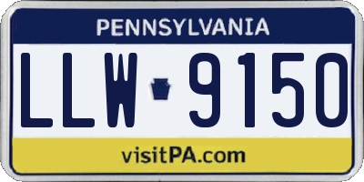 PA license plate LLW9150