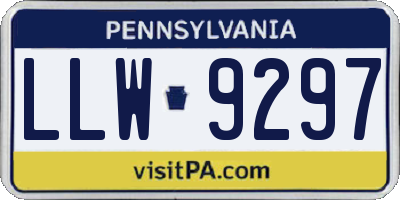 PA license plate LLW9297